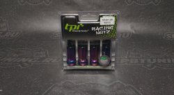 TPI гайки спортивные стальные 45мм М12*1.25 4шт радуга