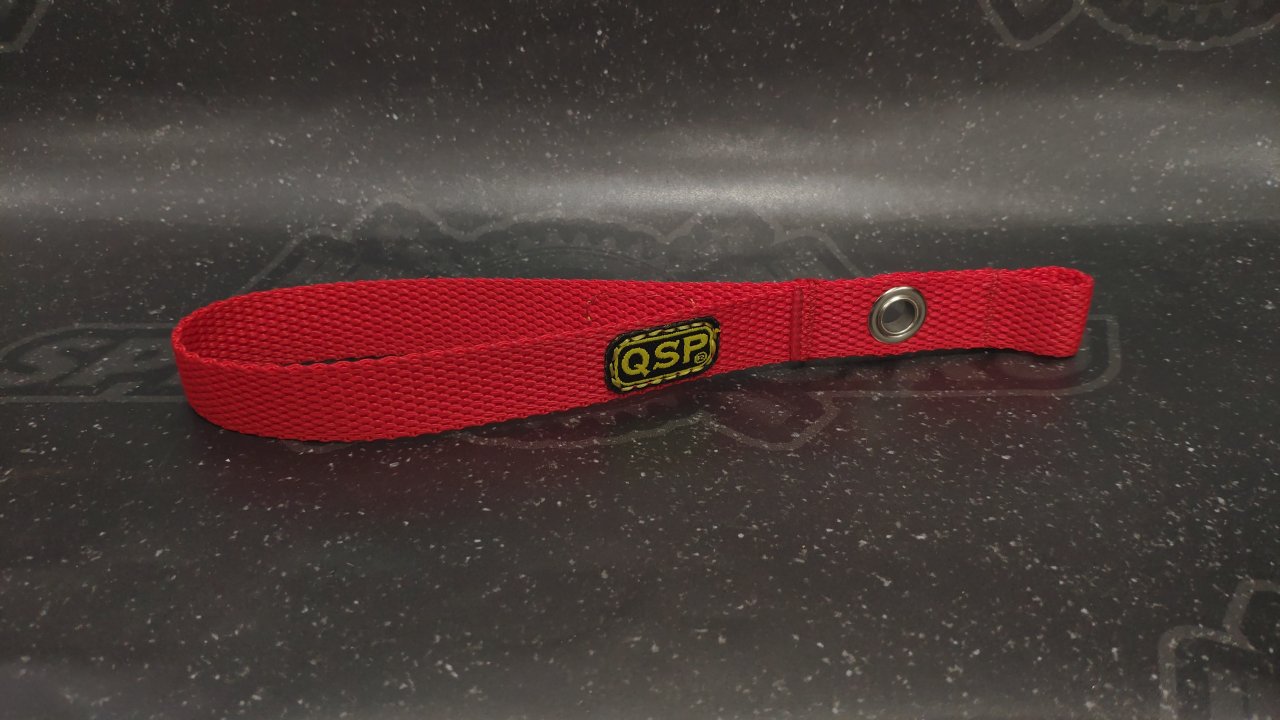 QSP ручка-стропа для дверей (200х20мм, отверстие 8мм) красная
