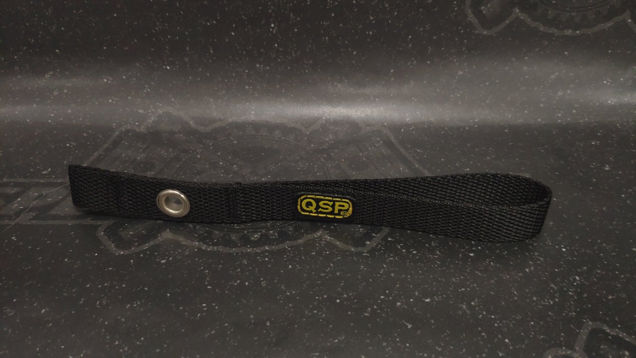 QSP ручка-стропа для дверей (200х20мм, отверстие 8мм) черная