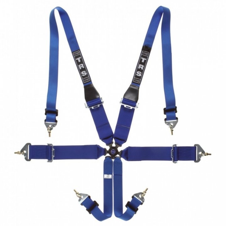 Ремни безопасности для автоспорта (FIA 8853-2016) TRS Magnum 6 точек 2", Hans, синие