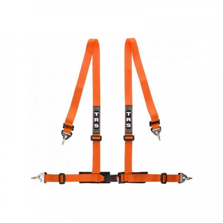 Ремень безопасности тюнинг TRS Clubman, 4 точки, ЕСЕ, оранжевый