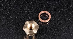 Фитинг адаптер M14*1,5 мм - 1/8" наружная и внутренняя резьбы, латунь