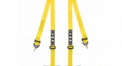 Ремень безопасности тюнинг TRS Clubman, 4 точки, ЕСЕ, жёлтый