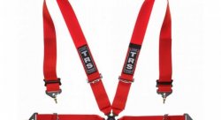 Ремни безопасности для автоспорта (FIA 8854/98) TRS Magnum 4 точки 3", красные