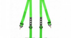 Ремень безопасности тюнинг TRS Clubman, 4 точки, ЕСЕ, зелёный