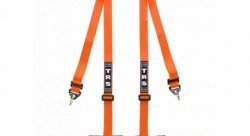 Ремень безопасности тюнинг TRS Clubman, 4 точки, ЕСЕ, оранжевый