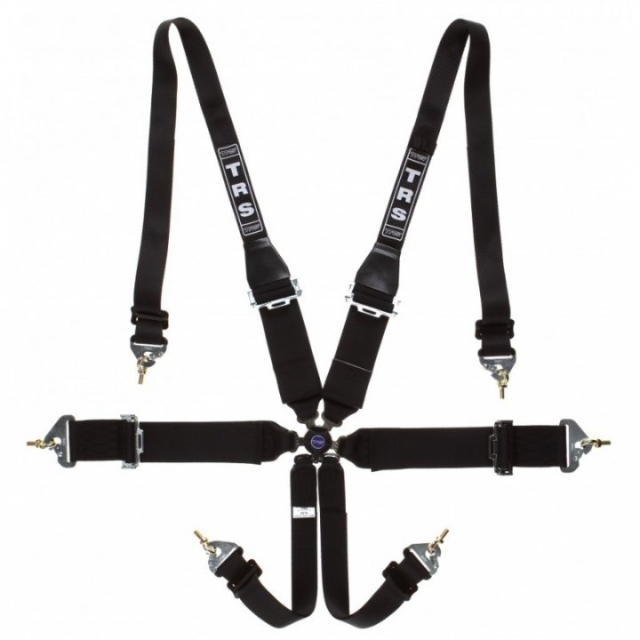 Ремни безопасности для автоспорта (FIA 8853-2016) TRS Magnum 6 точек 2", Hans, черные