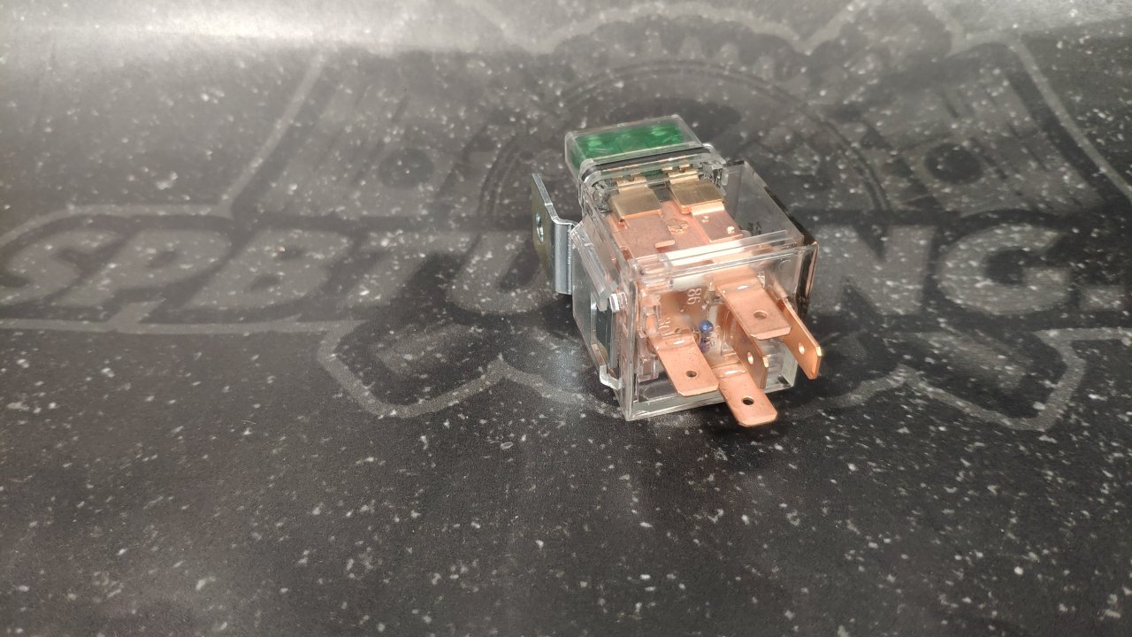 Реле 5-контактное прозрачное с предохранителем и светодиодом 40A 12V