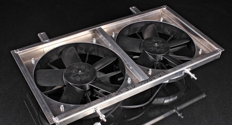 Диффузор для радиатора CSF Nissan Silvia S14/S15 под 2 вентилятора Spal 12" (305 мм) FCSPA01