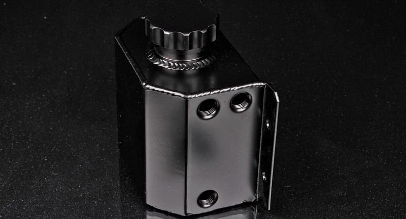 Маслоуловитель 1 литр, алюминиевый, черный 