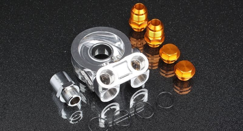 Проставка адаптер под масляный фильтр с термостатом,  - 3/4*16UNF GREDDY