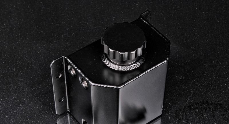 Маслоуловитель 1 литр, алюминиевый, черный 