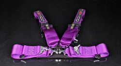 Ремни 4-х точечные, 3&quot;+2&quot; фиолетовый