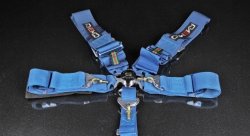 Ремни 5-ти точечные, 3"+3" SFI синий