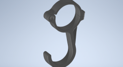 Крюк для подвешивания спортивного руля на верхнюю трубу каркаса безопасности