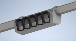 Панель на трубу каркаса универсальная под 5 кнопок