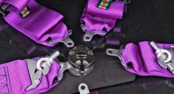 Ремни 5-ти точечные, 3"+3" SFI фиолетовый