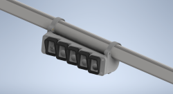 Панель на трубу каркаса универсальная под 5 кнопок