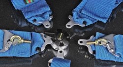 Ремни 5-ти точечные, 3"+3" SFI синий