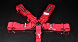 Ремни 5-ти точечные, 3"+3" SFI красный