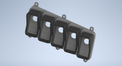 Панель на центральную консоль универсальная под 5 переключателей 