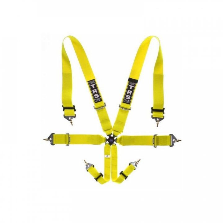 Ремни безопасности для автоспорта (FIA 8853-2016) TRS Magnum 6 точек 3", жёлтые