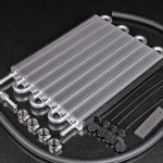 Радиатор масляный для трансмиссии, вход/выход под шланг 10мм, 8 рядов 