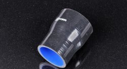 Патрубок силиконовый 63-70 мм, чёрный