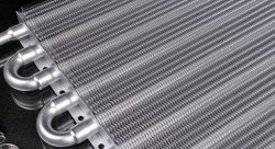 Радиатор масляный для трансмиссии, вход/выход под шланг 10мм, 8 рядов 