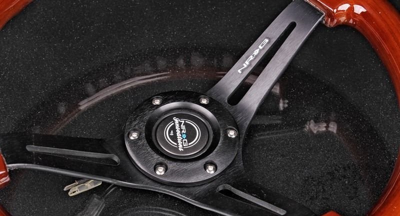 Руль NRG 350 мм, большой вылет, дерево 