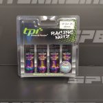 TPI гайки спортивные стальные 45мм М12*1.25 4шт c насечкой радуга