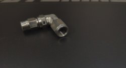 Фитинг мама AN3 3/8X24 под прямой конус, 90°, D-03 нерж. сталь, BLACKROCK LAB