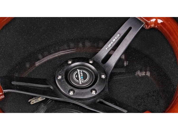 Руль NRG 350 мм, большой вылет, дерево 