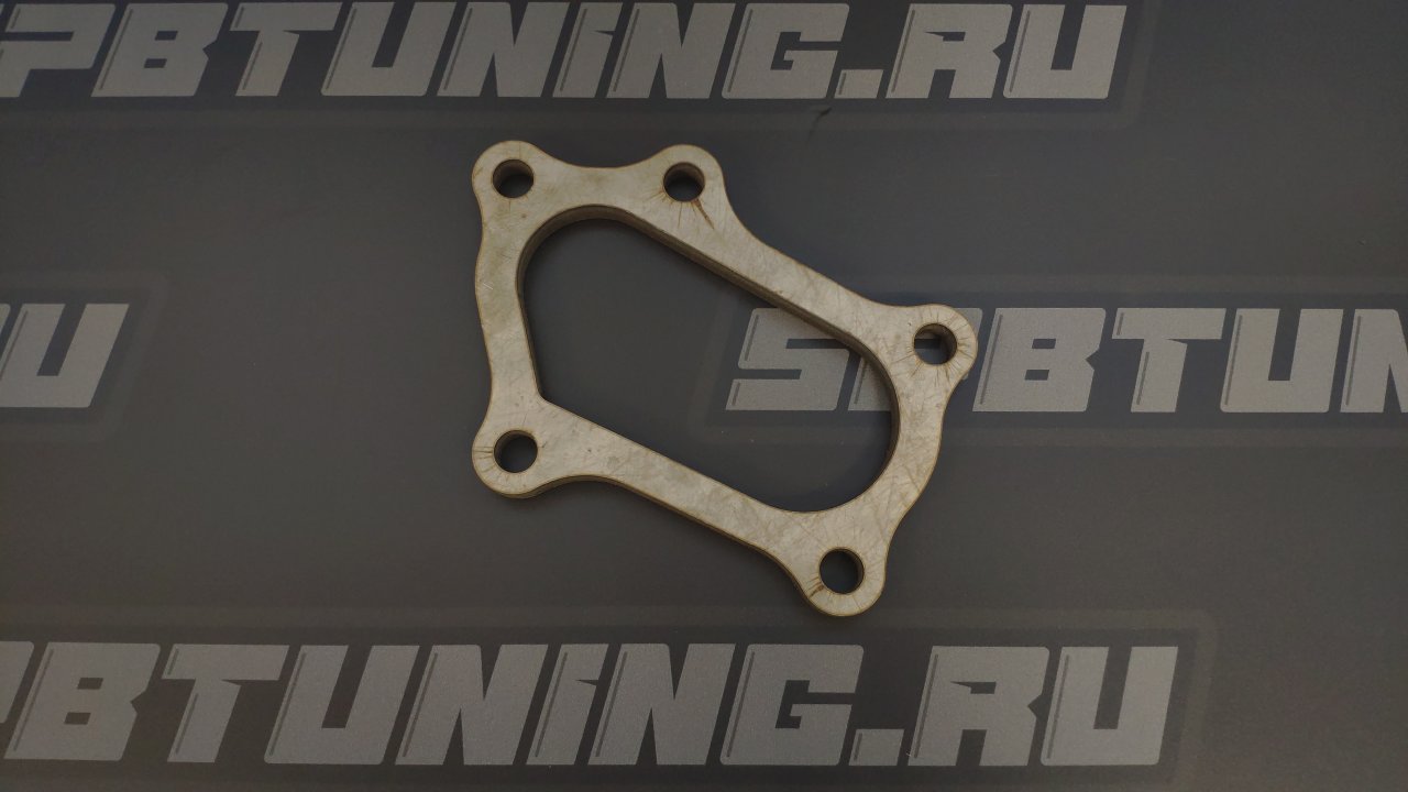 Фланец Tuning Toys под сток-турбину 1jz-gte vvti на аутлет (нерж)