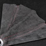 Чехол КПП, красная строчка, замша 