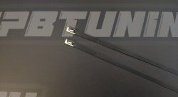 Хомут ленточный 350мм, нержавеющ.сталь, черный