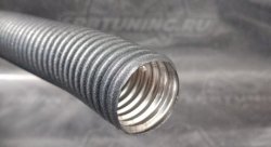 Гофрированная труба для переноса системы охлаждения 15-18мм (нержа), черный