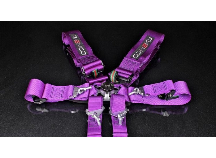Ремни 6-ти точечные, 3&quot; FIA 8853-2016 (до 2026 года) фиолетовый