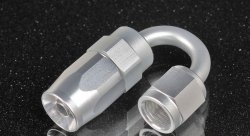 Фитинг AN4 180°, под шланг AN, анодированный, черный