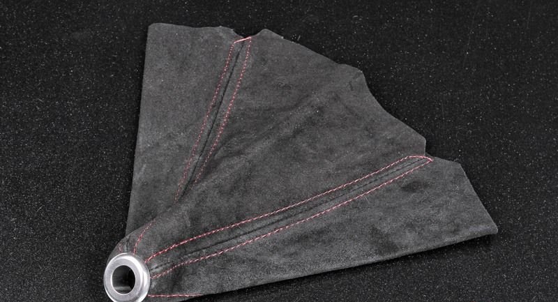 Чехол КПП, красная строчка, замша 