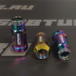 Гайки колесные М12*1,25 стальные, комплект 20шт (Неохром)