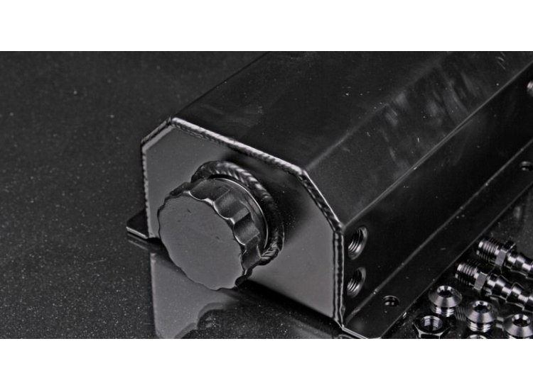 Маслоуловитель 2 литра, алюминиевый, черный 