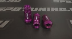 Гайки колесные М12*1,25 стальные, комплект 20шт (Фиолетовые)