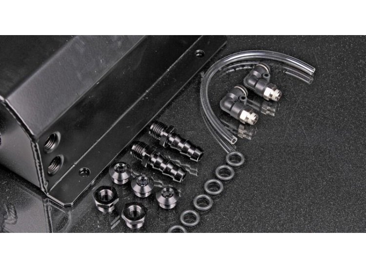 Маслоуловитель 2 литра, алюминиевый, черный 