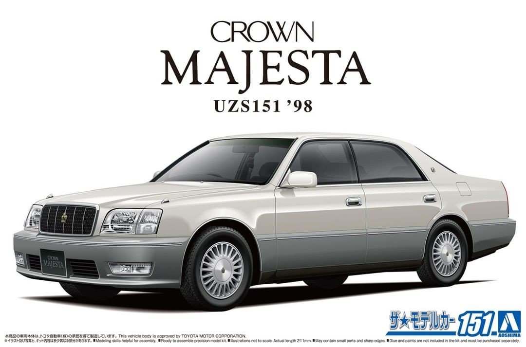 Сборная модель Aoshima TOYOTA UZS151 CROWN MAJESTA C TYPE `98