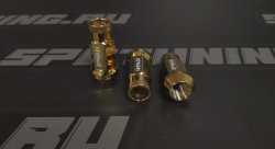 Гайки колесные М12*1,25 стальные, комплект 20шт (Золотой)