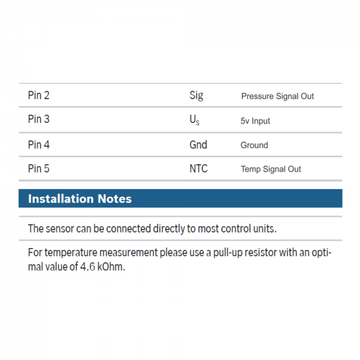 Сенсор Bosch Trapez 2в1 давление 10Bar и температура PST-F 1