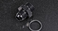 Фитинг переходник AN10 - ORB12 с резиновым кольцом, черный  AB88