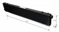 Радиатор масляный 655x136x40; ProLine Slimline SLM (M22x1,5 выход) Setrab, 53-10751