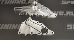 Tuning Toys Проставка в замен штатной помпы с выходом AN16 для системы охлаждения Toyota 2JZ с натяжителем ремня генератора